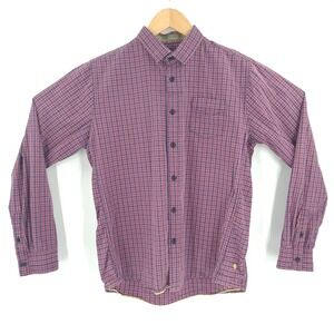 Descendant of Thieves Shirt Mens Large Red Plaid Limited Dres Ladro Button